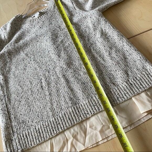 CLUB MONACO Womens Speckled Kaelane Mixed Media Pullover Sweater Size S - Picture 7 of 7